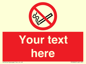Custom No E-cigarettes / Vaping Sign